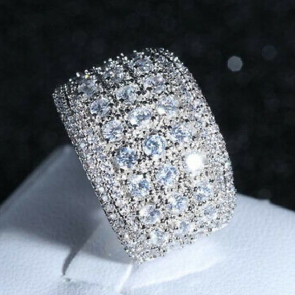 New 925 Sterling silver Diamond luxury Ring - Picture 3 of 7